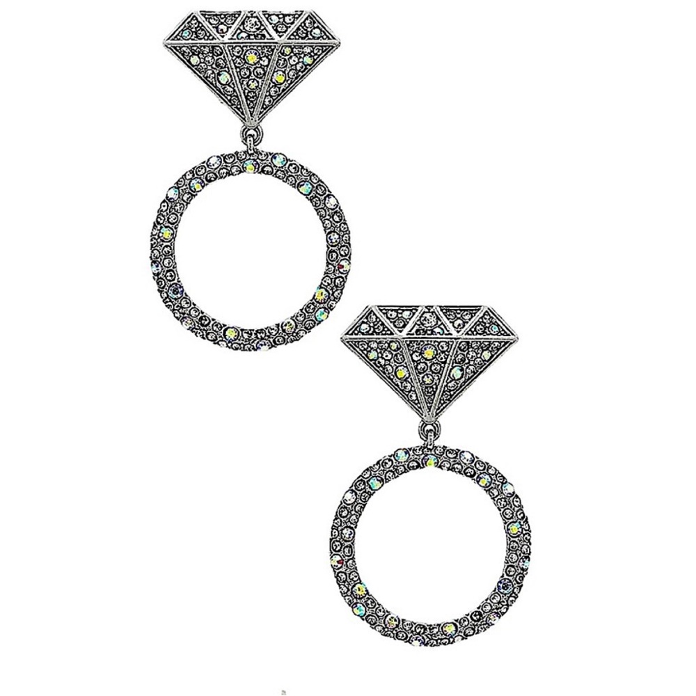 BAUBLEBAR x REVOLVE: NWT / NIB Yes! Diamond Earrings with Hoop in Silver